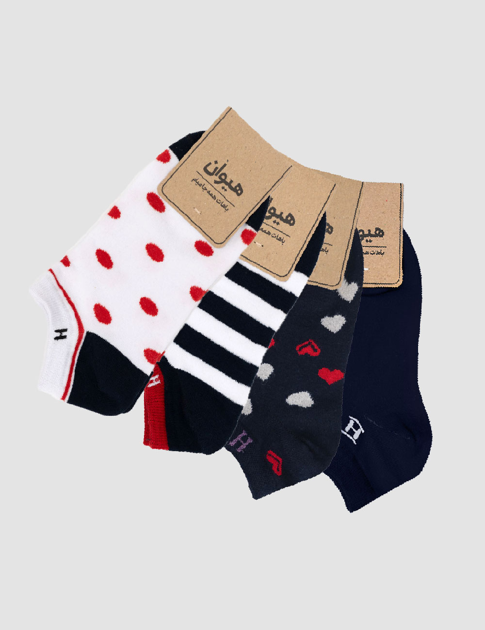 Untitled-2 پک 4تایی جوراب زنانه طرحدار - تصویر 1