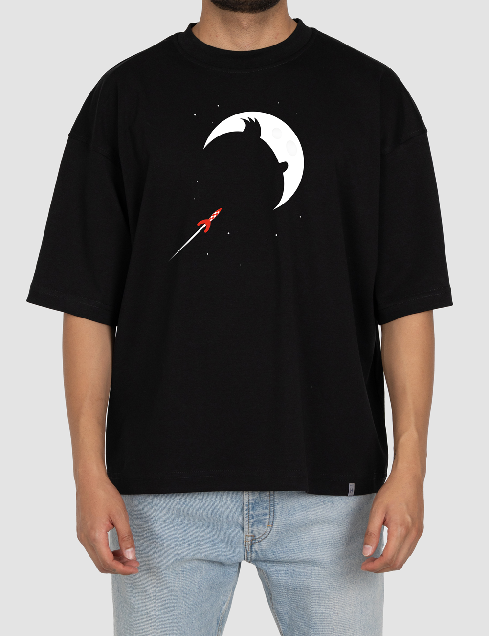 تیشرت-باکسی-تن-تن-و-ماه تیشرت باکسی تن تن و ماه - تصویر 1