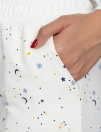 شلوار زنانه چاپدار ماه و ستاره - تصویر 2