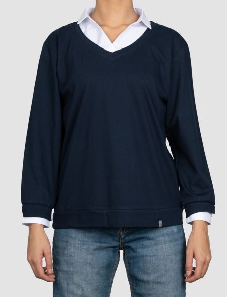 پولوشرت زنانه یقه نساجی آشیان