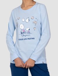 بلوز زنانه چاپدار صبحانه با اسنوپی