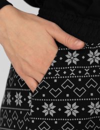 شلوار زنانه چاپدار پنگوئن و برف - تصویر 2