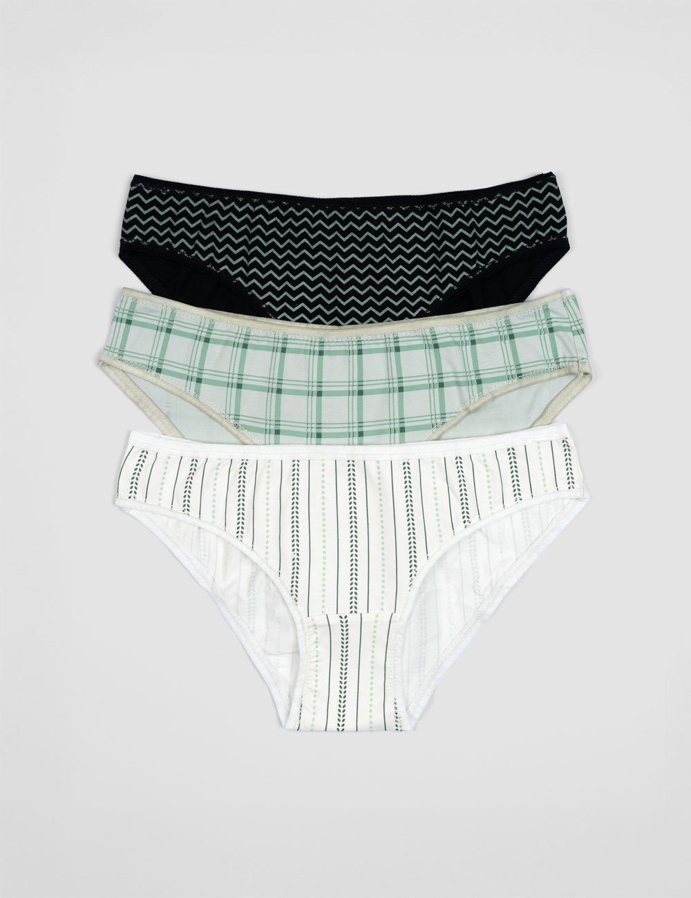 DSC01698 پک 3 تایی شورت زنانه خط رنگی - تصویر 1