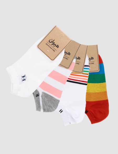 پک 4تایی جوراب زنانه راه راه