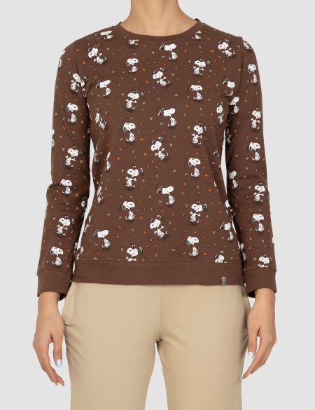 بلوز زنانه چاپدار اسنوپی و برگ