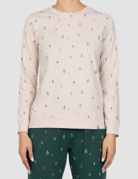 بلوز زنانه چاپدار طرح کریسمس