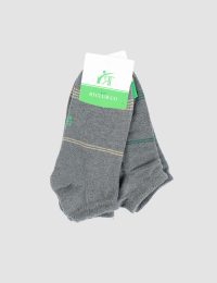 جوراب مردانه مچی 6خط طوسی - تصویر 2