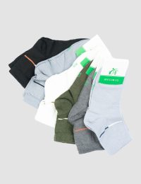 جوراب مردانه نیم ساق خط رنگی - تصویر 2