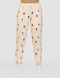 شلوار زنانه چاپدار تدی و قلب