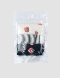 پک 3 تایی شورت زنانه توت فرنگی راه راه - تصویر 2