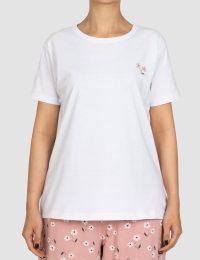 تیشرت زنانه چاپدار بنفشه