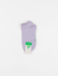 جوراب زنانه مچی راه راه خال خالی