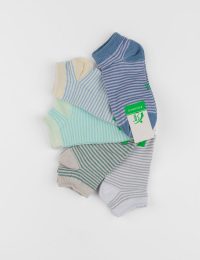 جوراب زنانه مچی راه راه رنگی - تصویر 3