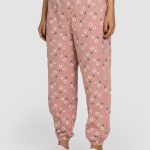 شلوار زنانه چاپدار بنفشه