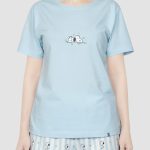 تیشرت زنانه چاپدار اسنوپی خوابالو