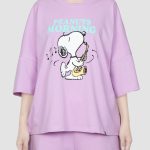 تیشرت زنانه چاپدار اسنوپی و موسیقی