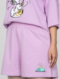 شورتک زنانه چاپدار اسنوپی و موسیقی