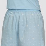 شورتک زنانه چاپدار قلب