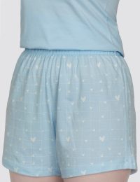 شورتک زنانه چاپدار قلب