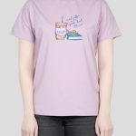 تیشرت زنانه چاپدار کافی میکس