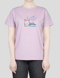 تیشرت زنانه چاپدار کافی میکس