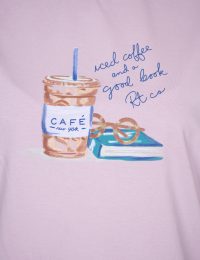 تیشرت زنانه چاپدار کافی میکس - تصویر 2