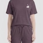 تیشرت زنانه چاپدار گربه و قلب