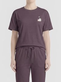 تیشرت زنانه چاپدار گربه و قلب