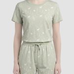 تیشرت زنانه تمام چاپ گوزن