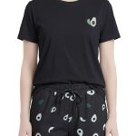 تیشرت زنانه چاپدار آووکادو