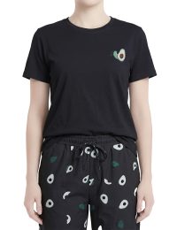 تیشرت زنانه چاپدار آووکادو