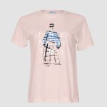 تیشرت زنانه چاپدار اسکیس دختر