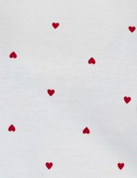 تیشرت زنانه چاپدار قلب قرمز - تصویر 2