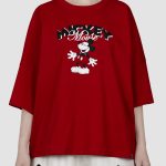 تیشرت زنانه چاپدار میکی شاد