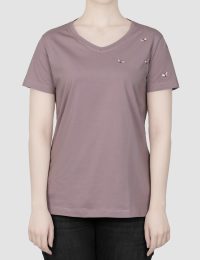 تیشرت زنانه گلدوزی پروانه زیبا