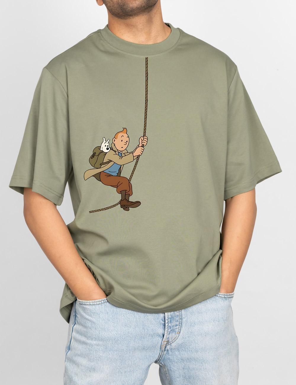 تیشرت چاپی تن تن معلق تیشرت چاپی تن تن معلق - تصویر 1