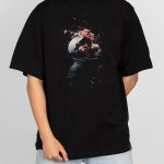 تیشرت چاپی فضانورد و گل