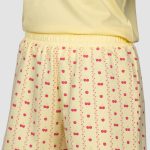 شورتک زنانه چاپدار آلبالو