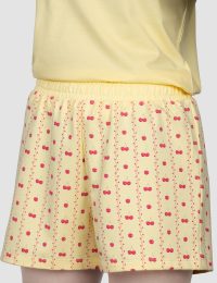 شورتک زنانه چاپدار آلبالو